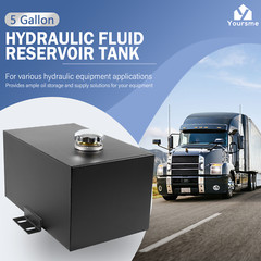 5 Gallon Hydraulic Fluid Reservoir Tank with Outlet 0.75″ FNP & Inlet 1.5″ FNPT