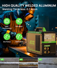 AIXZ 200A AC DC Alu TIG Welder with Foot Pedal,5in1 HF Pulse TIG Welding Machine