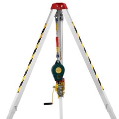 Confined Space Tripod Kit w/ 1200lb Winch 5-6.5ft Adjustable Legs Rescue Tripod