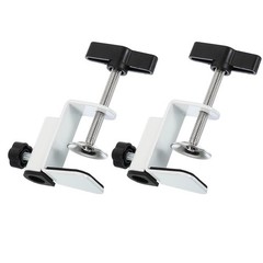 2PCS 0.49″ Hole Dia Universal C-Clamp White