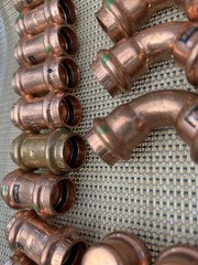 Lot of 31 PRO PRESS Viega Copper 1/2” And 3/4” Fittings And 4 Pro Press Valves