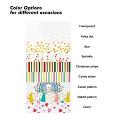 50Pcs 6×10 Inches Easter Candy Bags with Ties, Easter Bunny Cellophane Treat …