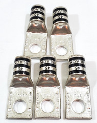 Lot of 5 Thomas Betts 54110 Short Barrel 2/0 AWG Crimp Lugs 3/8″ Hole 600 Volt