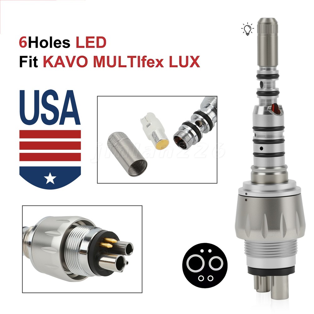 Dental Handpiece Coupling 6 Pin LED Fit KaVo MULTIflex Lux ABDENT