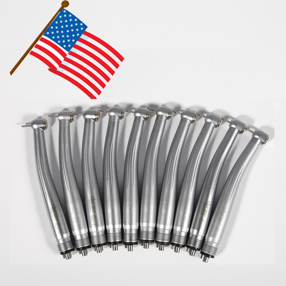 USA- 10 NSK Style Dental High Speed Handpiece Standard Push Button Type 4 Hole
