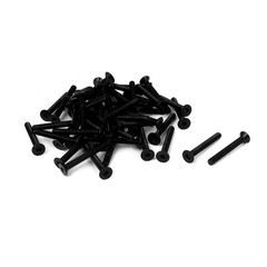M3x25mm 10.9 Carbon Steel Countersunk Head Hex Socket Screw Black 50Sets