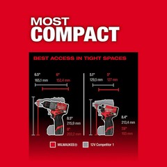 Milwaukee 3497-22IN M12 FUEL 12V 3 Tool Drill/Driver/Tire Inflator Combo Kit
