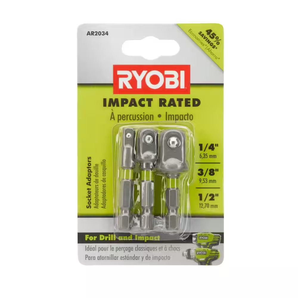 Impact Rated Socket Adaptor Set (3-Piece)