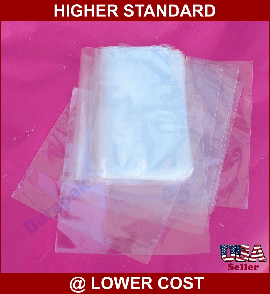 250 to 9000 pcs 4×6″ to 12×16″ Various Sizes POF Heat Shrink Wrap Film Flat Bags