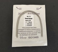 Dental Orthodontics Arch Wire Heat Thermal Activated Niti Round Wire Nature Form