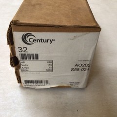 Century – 32, Blower Motor, 1/70 HP, .62 Amp, 1300 RPM, 60HZ Mod: JA1M621N (J23)