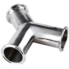 1.5″-4″ Tri Clamp Equal 3 Ways Y 304 Stainless Sanitary Ferrule Pipe Fitting