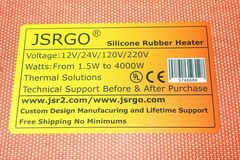 Silicone Heating Pad 6.5″ X 10.5″ 24V 200W / 300W with PSA NTC100K Custom Made
