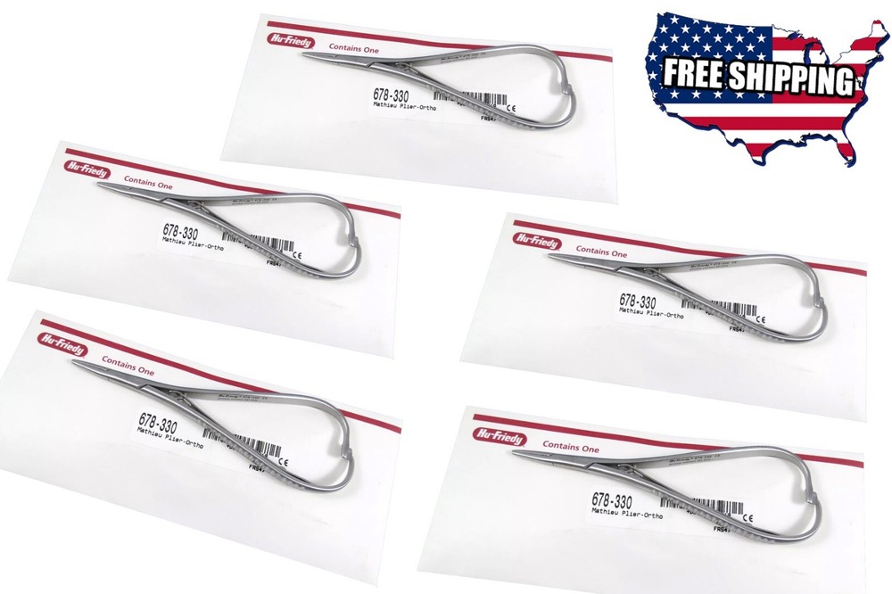 Lot Of 5 HU FRIEDY Mathieu Narrow Tip Orthodontic Plier 678-330