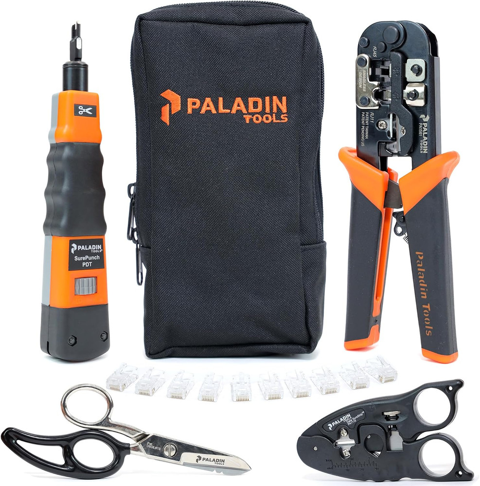 Network Tool Kit – Wire Cutter, Stripper, Punchdown Tool, RJ45 RJ11