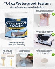 Waterproof Sealant 17.6oz Clear TUFINEIN Transparent Coating Water-Based Agent