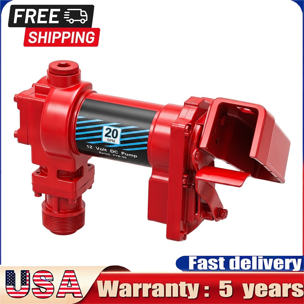 Fuel Transfer Pump 15GPM 12V for Gasoline Diesel Electric Self Priming High Flow