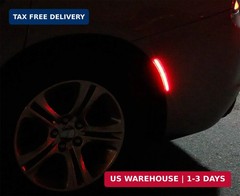 iJDMTOY OE-Spec Red Lens Full LED Rear Side Marker Light Assemblies Compatible W