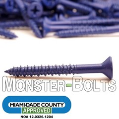 1/4″ TapKing Phillips Flat Head Concrete Screws, Miami-Dade Approved Ruspert