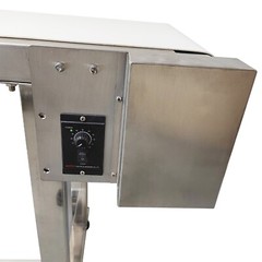 110V 82.7″*7.8″ Food Grade White PU Belt Conveyor Stainless Steel Body 120W