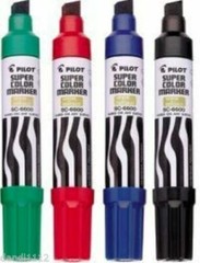 Black Blue Red and Green Pilot Jumbo Refillable Permanent Super Color Marker