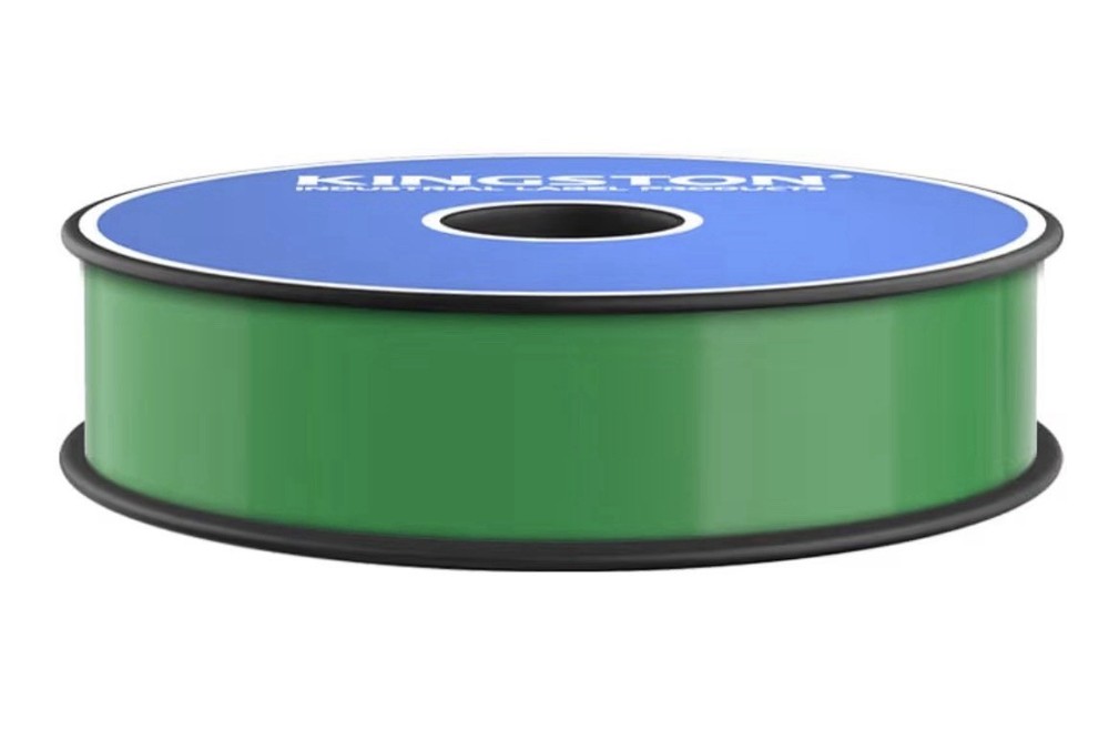 Kingston Premium Vinyl Label Tape, Green, 1″ x 150′, Compatible with LabelTa…