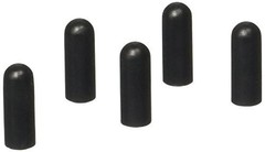 Vinyl Black Flexible Tubing End Screw Thread Protector Safety Cover Post Pipe