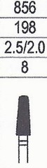 D2NC Crosstech High Speed Diamond Dental Bur Round End Taper Coarse 856-025 5pk