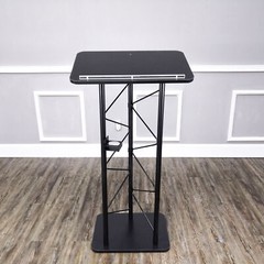 Truss Metal and Wood Podium 25X16X47 Tall Church Pulpit Lectern with Cup Holder