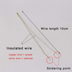 25Pcs Pre-Soldered Micro Litz Wired Leads Golden Yellow SMD Led 0603 + Muti-Resi