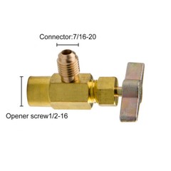 1/2″Acme 1/4″SAE Puncture Refrigeration Can Tap Tank Adapter Dispensing Valve US