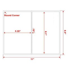 200 – 1000 Shipping Labels 8.5 x 5.5 Half Sheets Blank Self Adhesive 2 Per Sheet