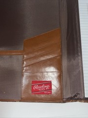 Rawlings Dodgers Leather Portfolio Notepad With Dodger Logo On Paper 🍀