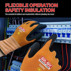 Electrical Insulated Gloves Touchscreen, 500V High Voltage Resistance