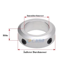 Double/Single Split Shaft Collar Clamp-On Collars With Set Screw SOH SRH SCH SSH