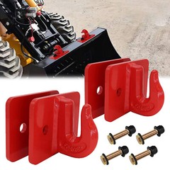 2x 3/8″ Bolt On Grab Chain Hooks For Skid Steer Loader Tractor Bucket Heavy Duty
