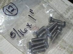 6) 5/16-18×3/4″ & 12) 5/16-18×1″ & 9) 5/16-18×7/8″ SS18-8, Hex Head Cap Screw