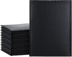 Bubble Mailers 10.5X16 Inch Black 25 Pack Poly Padded Envelopes Large #5 Mailing