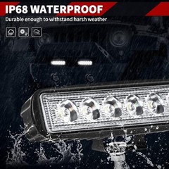 2pcs 27W LED Work Lights Flood Beam Universal fit Tractor Suv Atv Rectangle