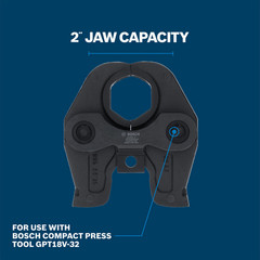 BOSCH 2″-Inch ProPress Jaw For Copper / Stainless Steel Fittings GPTSD200CUSS