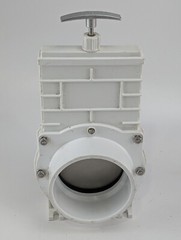Valterra 6401P PVC Pneumatic Gate Valve, White, 4″ Slip X Slip, Stainless Paddle
