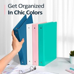 Eco-Friendly Durable 1 Inch 3 Ring Binder School Office Projects Organizing New