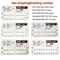 PROB Orthodontic Dental Bracket Ceramic Braces Standard/Mini Roth/MBT 022 3/345H