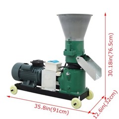 5mm Animal Feed Pellet Mill Machine Feed Granulator Machine 2 Head Rollers 220V