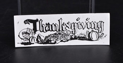VTG Printing Letterpress Printer Type Block “THANKSGIVING” Single Word 3.75″
