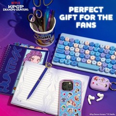 Kpop Demon Hunters Journal 40 Pages Lined Notebook Sticker Pen Set