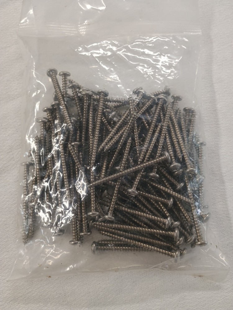 2″ Stainless Sheet Metal Screws #08 Pan Head Self tapping 18-8 (A2) 100 pack