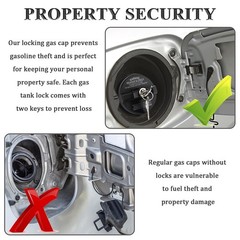Locking Gas Cap with Key, Gas Cap Lock Compatible with Toyota 4Runner Tacoma …