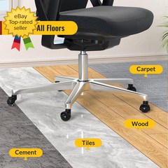 Office Chair Wheels Replacement 2 Inch Rubber Casters Set of 5 Heavy Duty Black