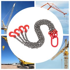 5/16″ Lifting Chain Sling G80 Spreader 4-Leg with Grab Hooks Tagged USA SALE!